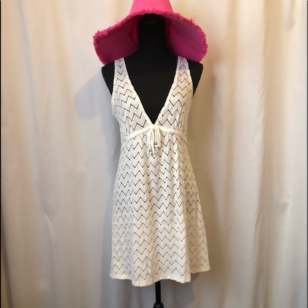 J Valdi Beach Swim Cover Up Dress Size Medium White